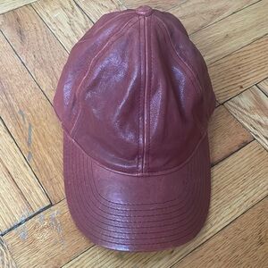 J Crew leather cap